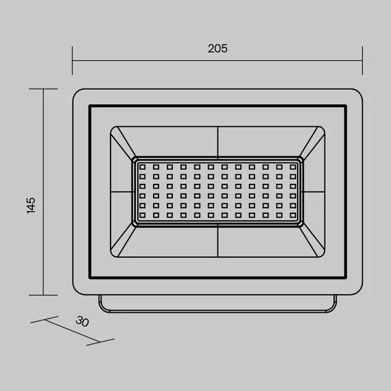 Прожектор Поток / Flood 4000К 50Вт IP 65 Outdoor fl001-l50b4k