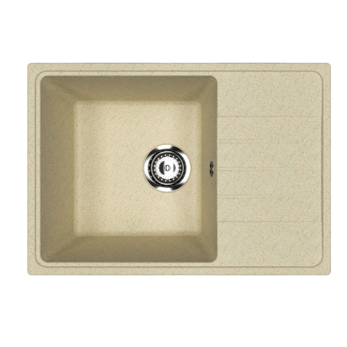 Мойкa ML-GMU06 УЛЬТРА с крылом, бежевый камень, 600*420 мм (глуб. чаши 170)