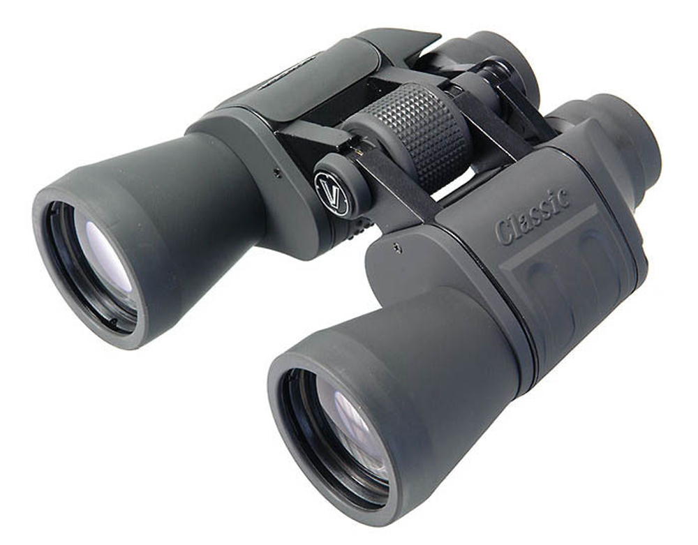 Бинокль Veber Classic БПШЦ 10x50 VRWA широкоугольный, серый