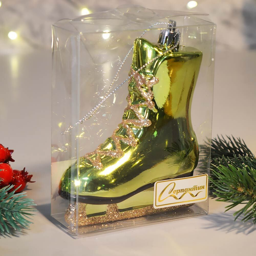 Елочная игрушка "Сказочный конек" 8,5*3,5*11см, зеленый