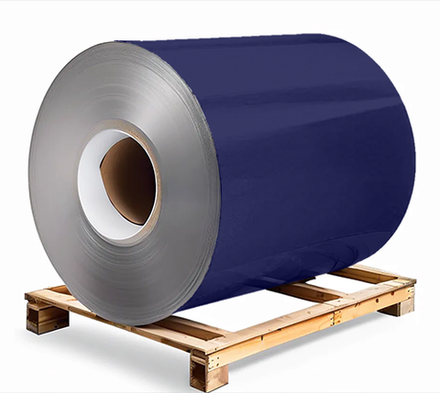 Сталь оцинкованная 0,5х1250х3000 мм RAL 5003 темно-синий Грунт обр.стороны / защ.пленка