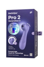 Вакуумный стимулятор клитора Satisfyer Pro 2 Generation 3 с приложением, фиолетовый