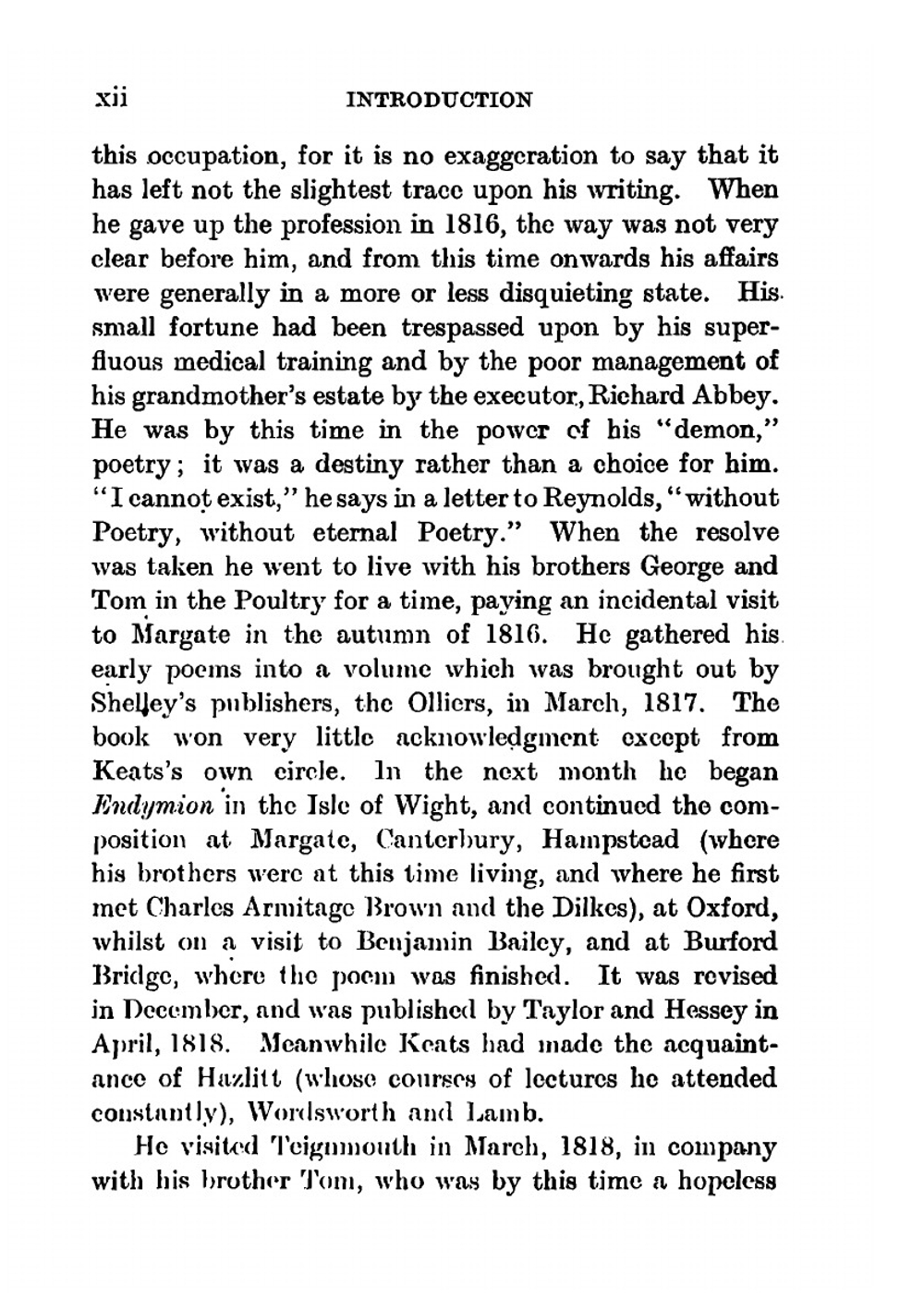 Poems: Endymion. The volume of 1820, and other poems | Keats John