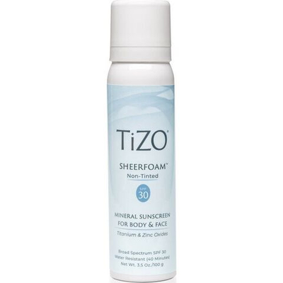 TIZO Спрей солнцезащитный для лица и тела | SheerFoam SPF-30 Non-Tinted