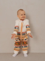 Вязаный комбинезон для новорожденных и малышей на молнии