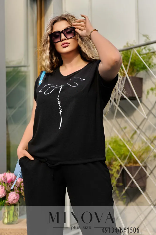 Костюм 1506-черный Minova