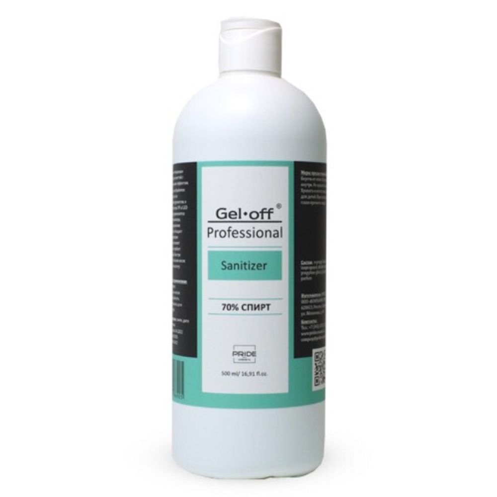 Gel*Off Sanitizer Универсальное очищающее средство для рук и ногтей с антибактериальным эфф., 500 мл