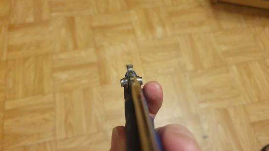 Сьемный титановый вейв для складных ножей (Сатин)