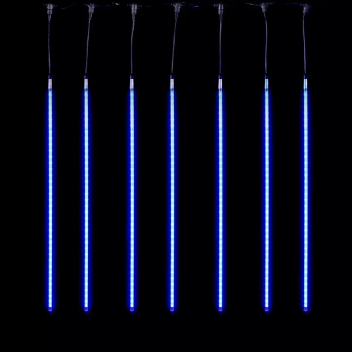 Гирлянда Тающие сосульки 10*0.8 м., 24V., 720 синих LED ламп, коннектор, черный ПВХ, LTC (CCL720-10-1B)
