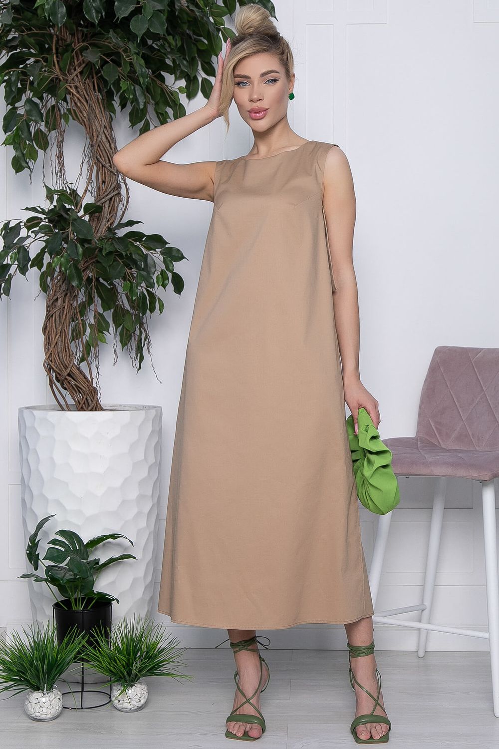 Платье Детали лета (бежевое) П13437-2М LT Collection