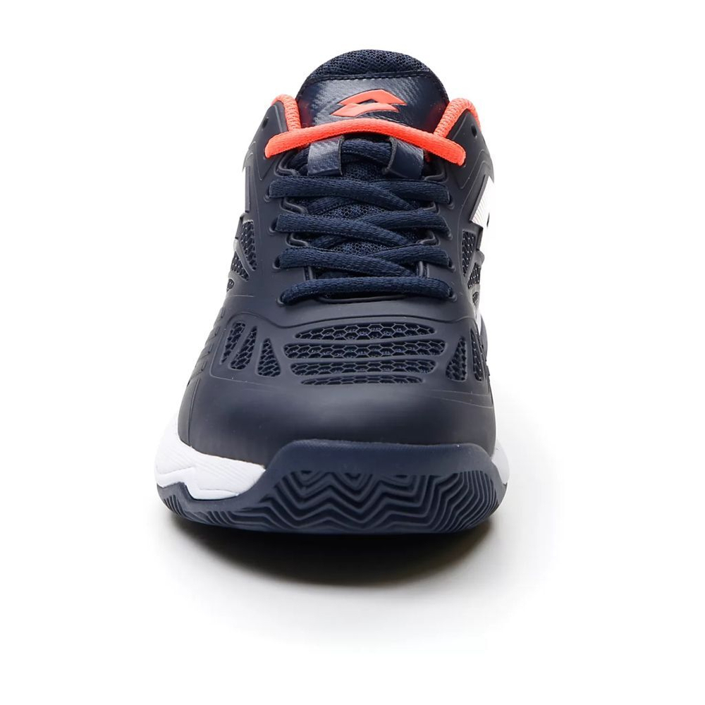Женские Кроссовки теннисные Lotto Superrapida 200 II PRT W - navy blue/all white/coral fluo