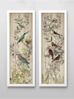 Комплект из двух картин на бумаге 18*50 см