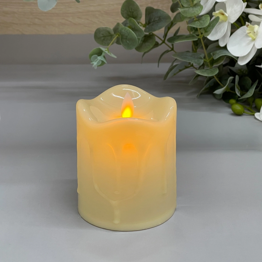 Сувенир с подсветкой «Свеча - Сияние» 9*10 см (работает от батареек 3 ААА)