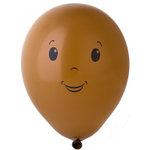 Шар латексный 35см FACE Мальчик (Коричневый)
