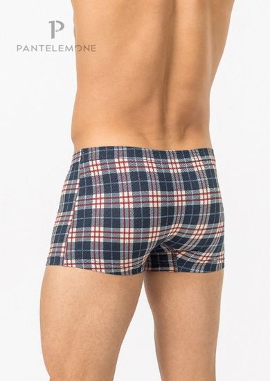 Трусы мужские боксеры Pantelemone PMH-1275, клетка деним экрю