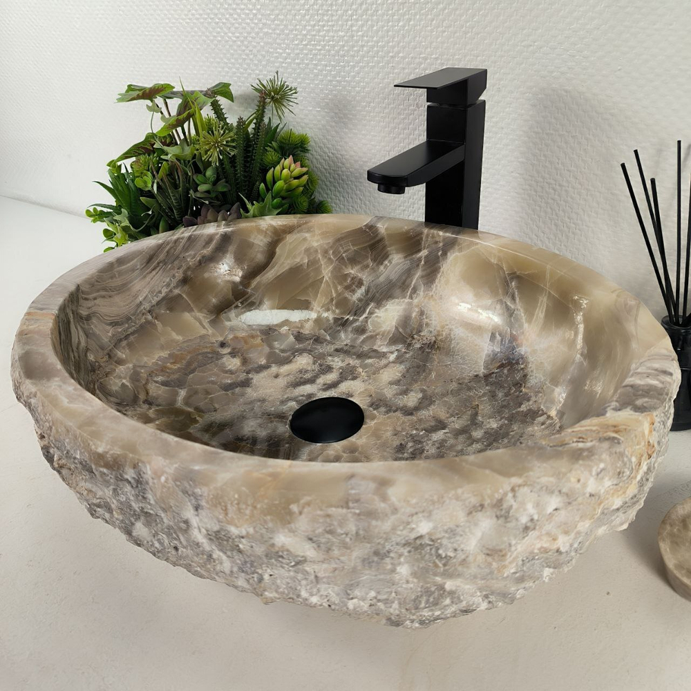 Раковина из оникса Erozy Grey EO-64597 53*42*16 0183