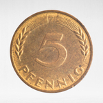 Germany, 5 Pfennigs, 1972, (Stuttgart Mint - "F"), VF