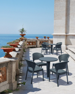 Стол пластиковый плетеный Siesta Contract Riva, антрацит