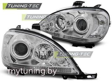 Передние фары Mercedes ML W163 chrome