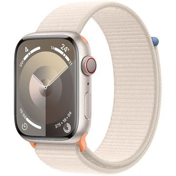 Apple Watch Series 9 GPS + Cellular 41mm Starlight Aluminium Case with Starlight Sport Loop