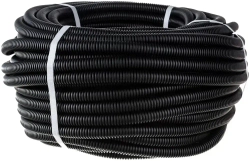 Труба гибкая гофрированная ПНД 16мм с протяжкой лёгкая (50м) чёрный