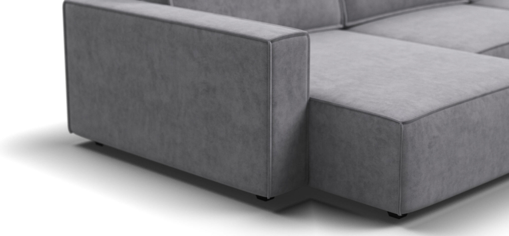 П-образный диван BOSS SOFT MODOOL Велюр Royal агат