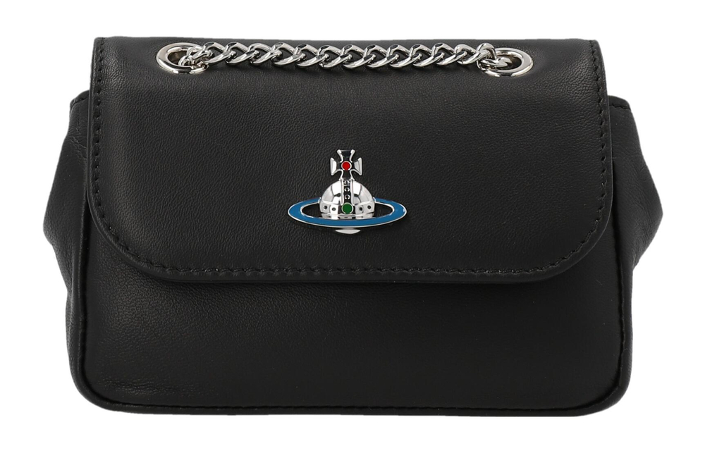 Vivienne Westwood Small Saffiano Orb Plaque Crossbody Bag