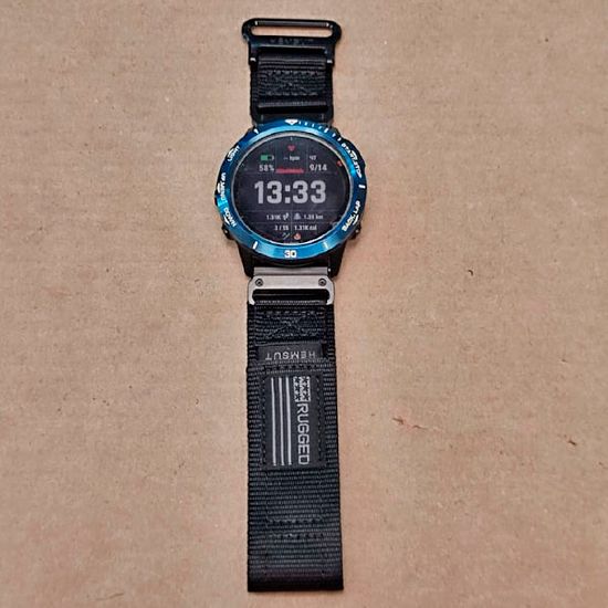 Нейлоновый ремешок Hemsut Rugged 26 мм для Garmin Fenix 7x 6x 5x, Tactix 7 Delta, Enduro 2, Instinct 2X быстросъемный (Черный)