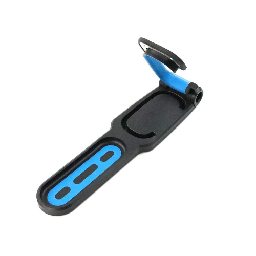 Держатель вело настенный торцевой "ВЕРТИКАЛЬ" антицарап. резин. покрытие сверхпрочный пластик с доп. упором под 2е колесо черный H09B HORST