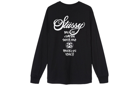 Толстовки Stussy World Tour T, 3993397-BLACK