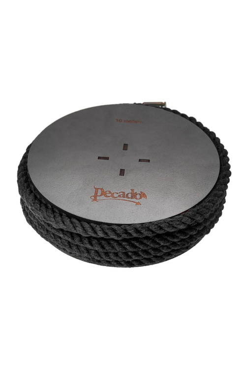 Черная веревка для шибари на катушке - 10 м.