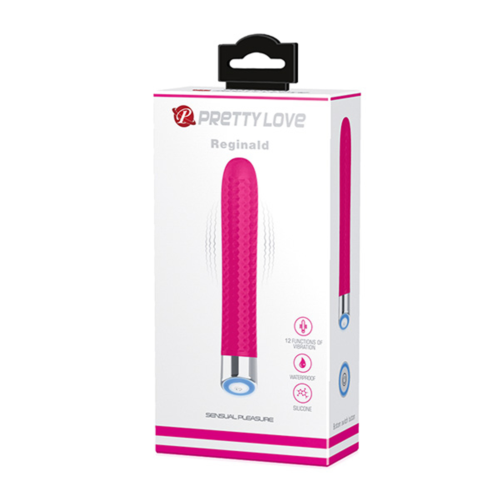 Розовый вибратор 16,7см Pretty Love Sensual Pleasures Reginald Vibrator Pink BI-014613-1