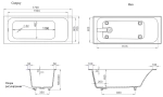 Ванна Salini Orlanda Kit S-Sense 170x70 102111M белая Матовая