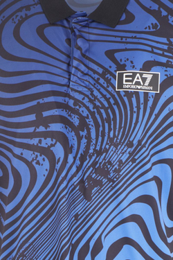 Теннисное поло EA7 Man Jersey - Blue