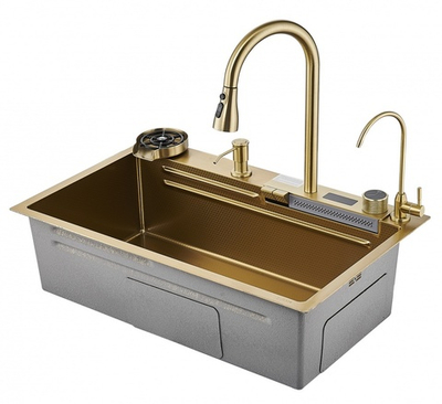 Мойка многофункциональная НЕРЖ (75х46мм) МАТ. ЗОЛОТО  САВОЛ