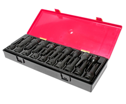 Набор головок торцевых 1/2" TORX,HEX ударных 19 предметов в кейсе JTC