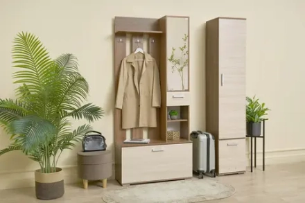 Прихожая Ника с зеркалом ясень шимо