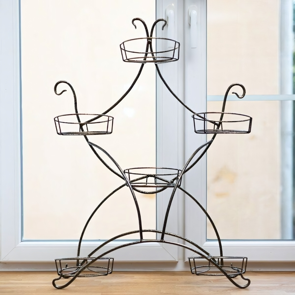 Подставка для цветов настольная "Стрекоза" на 6 горшков, металл М0000117