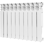Радиатор алюминиевый ROMMER Plus 500 - 10 секций (подключение боковое, цвет белый)
