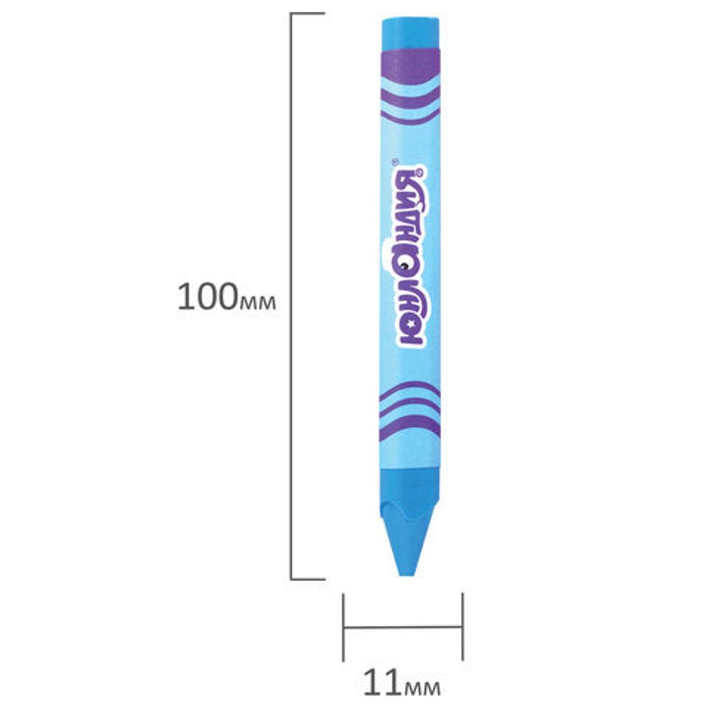Восковые карандаши трехгранные утолщенные ЮНЛАНДИЯ "ЮНЛАНДИК НА ПРАЗДНИКЕ", НАБОР 6 цветов, 227292