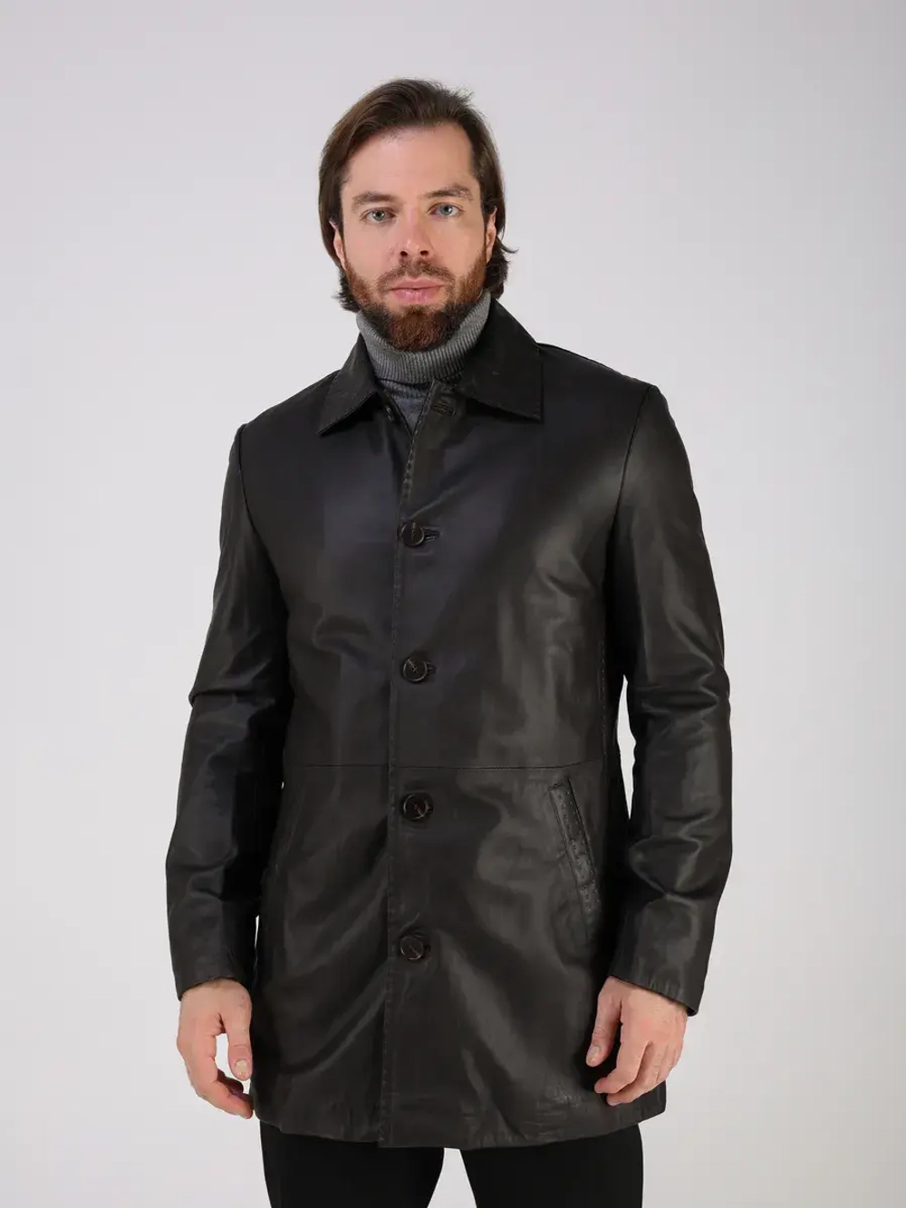 Кожаная куртка демисезонная