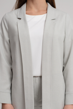 Жакет женский 3619зпа, серый лен #38СЛ043619зпа