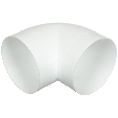 Уголок вентиляционный пластик, d125 мм, кругл, 90 °, Эвент, 125ККП