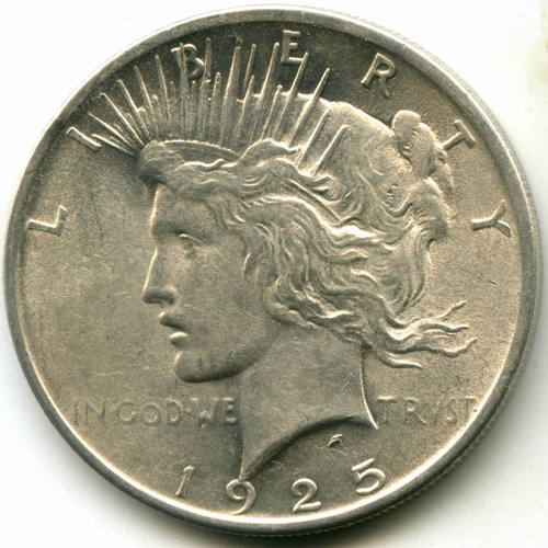 1 доллар 1925. США XF-AU (Мирный)