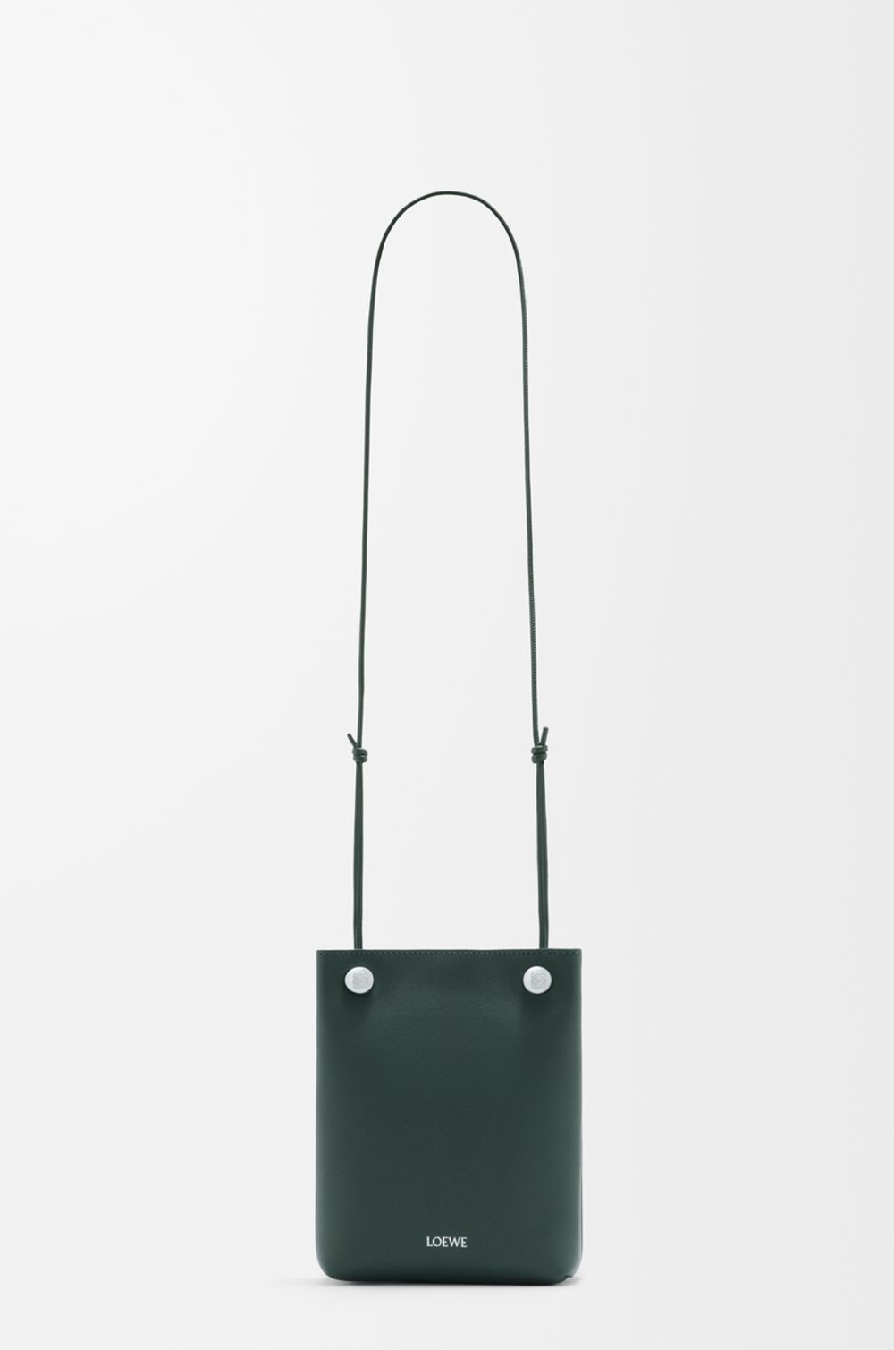 Loewe Сумка-мешок Pebble из гладкой телячьей кожи, зеленый