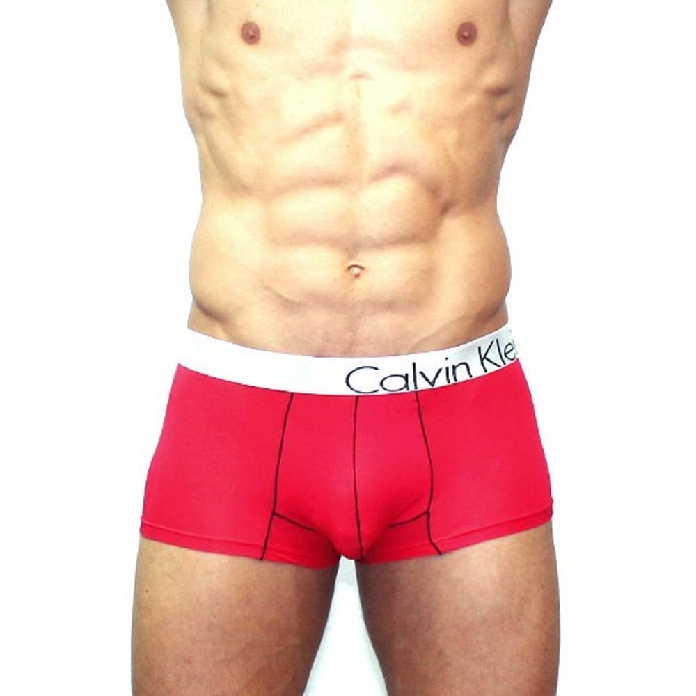 Мужские трусы боксеры красные Calvin Klein Bold Modal