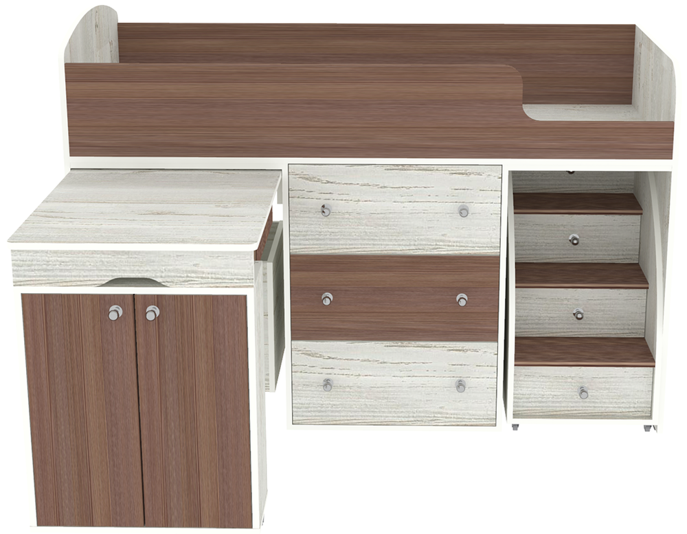 Кровать-чердак КарИВи Малыш Винтерберг Бодего Темный