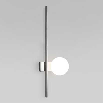 Настенный светильник с матовым плафоном 503052 хром