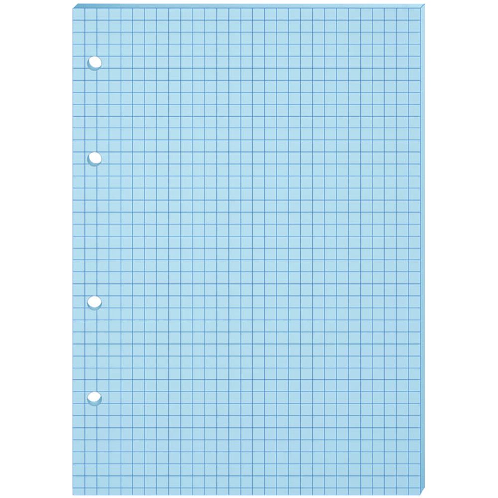 Сменный блок для тетрадей на кольцах А5, 80л, голубой, Спейс