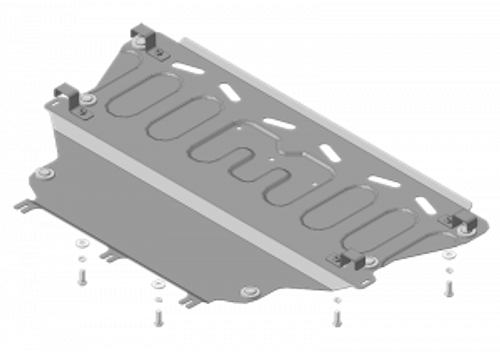 Усиленная защита Motodor картера двигателя, кпп. 2 мм, сталь. для Ford Kuga 2013-2019 арт.70706